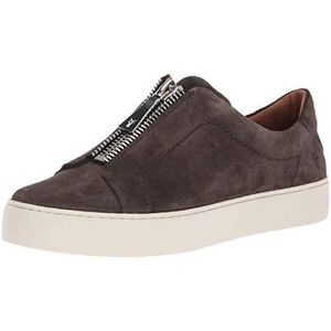 Frye Women's Lena Zip Low Sneaker in Grigio Size 8.5